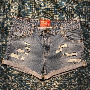 Levi’s High Waisted Denim Shorts, 12